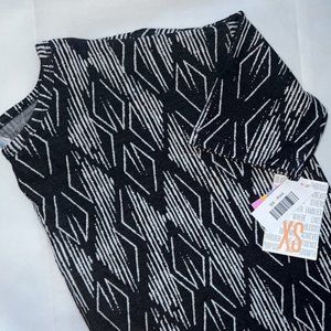 NEW!!! Short Sleeve Black & White  LuLaRoe Irma size XS